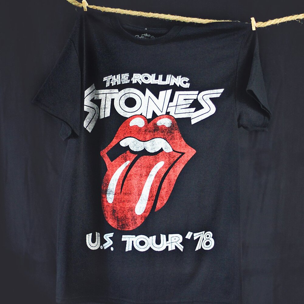 New Rolling Stones Vintage Wash Tongue Tee